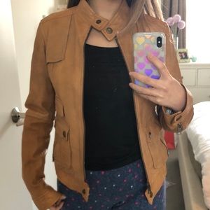Banana Republic Tan Leather Jacket